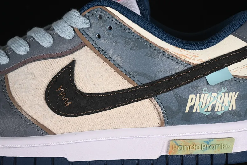 All Categories Nk SB Dunk Series Nk SB Dunk Low Low-top sneakers Nk Dunk Low Panda Prank Age of Sail Wave Search Beige Blue Black Low-top casual sneakers DD1391-400